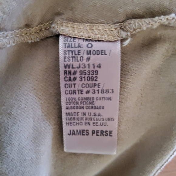 James Perse Crew Neck Tee T-Shirt Top Brown New - Picture 8 of 9